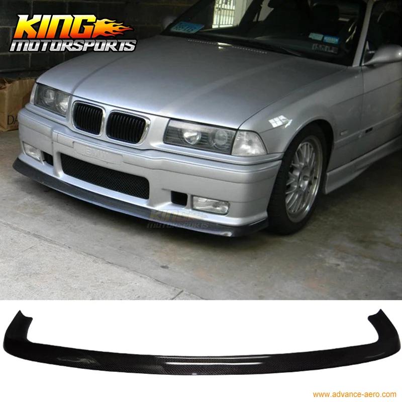 For 1992 1998 BMW E36 M3 Only 2Dr 4Dr AC Style Front Bumper Lip Carbon