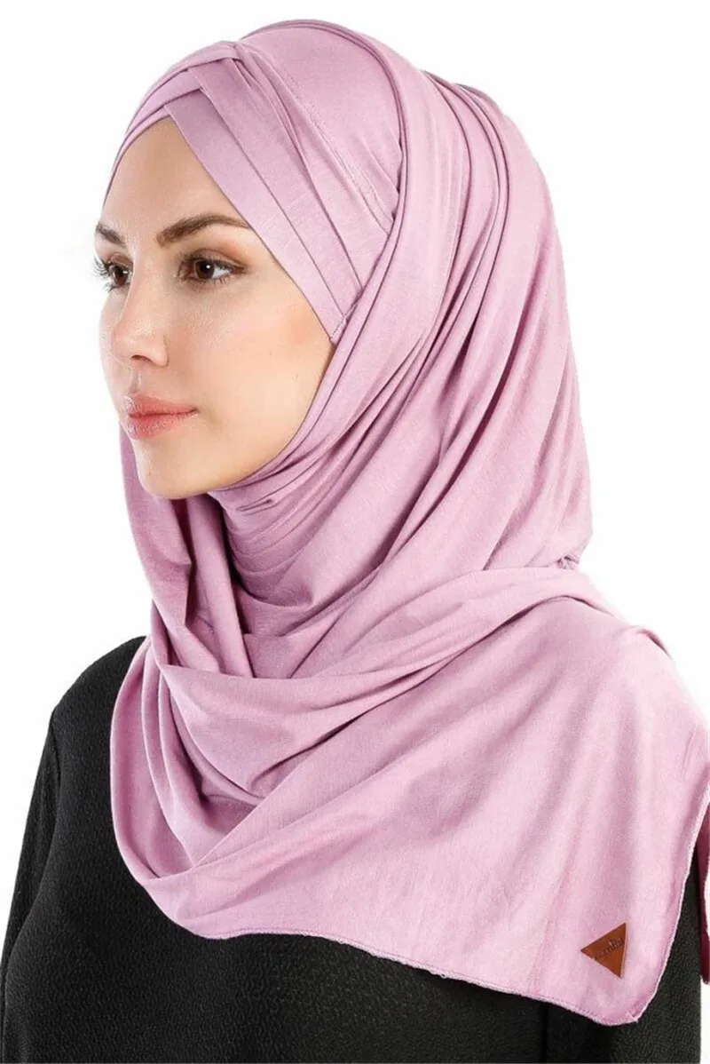 10 шт. мгновенный сплошной Джерси хиджаб шарф длинный головной платок накидка шапка шаль скромность шапка мгновенный подшарф легко носить
