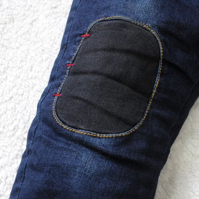 4081 very warm  kids winter jeans boys pants navy blue cotton-padded trousers baby boys jeans thick winter fashion 3