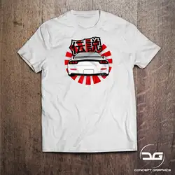2019 модные кандзи легенды JDM; японский вдохновил восходящее солнце Rx7 дрейф автомобиль для мужчин футболка подарочные футболки