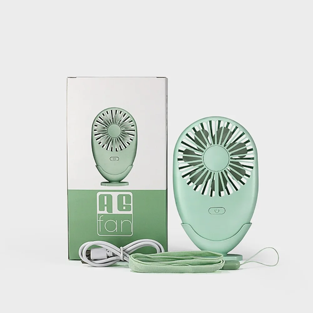 

Mini Handheld Fan with LED Light Removable Stand Base USB Rechargeable 2 Adjustable Speeds Personal Desk Fan Cooling for Home Of