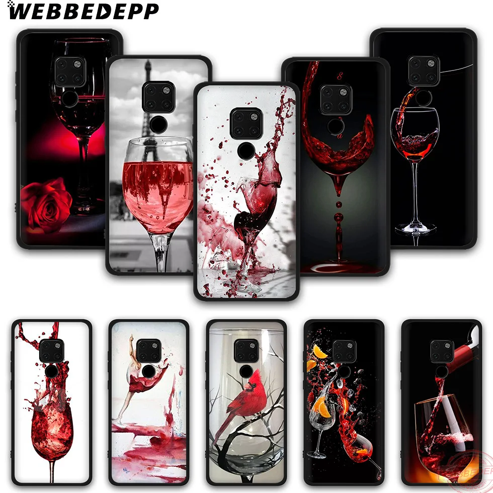 WEBBEDEPP красное вино стекло ТПУ чехол для телефона Mate 10 20 30 Pro Lite Nova 2i 3i 3 4 5i 2 5 |