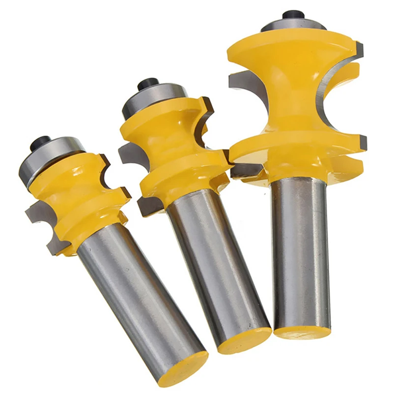 

5Pcs/Set 1/2" Shank Tenon Half Round Bullnose 3/8,5/16,1/4,3/16,1/8 Router Bits
