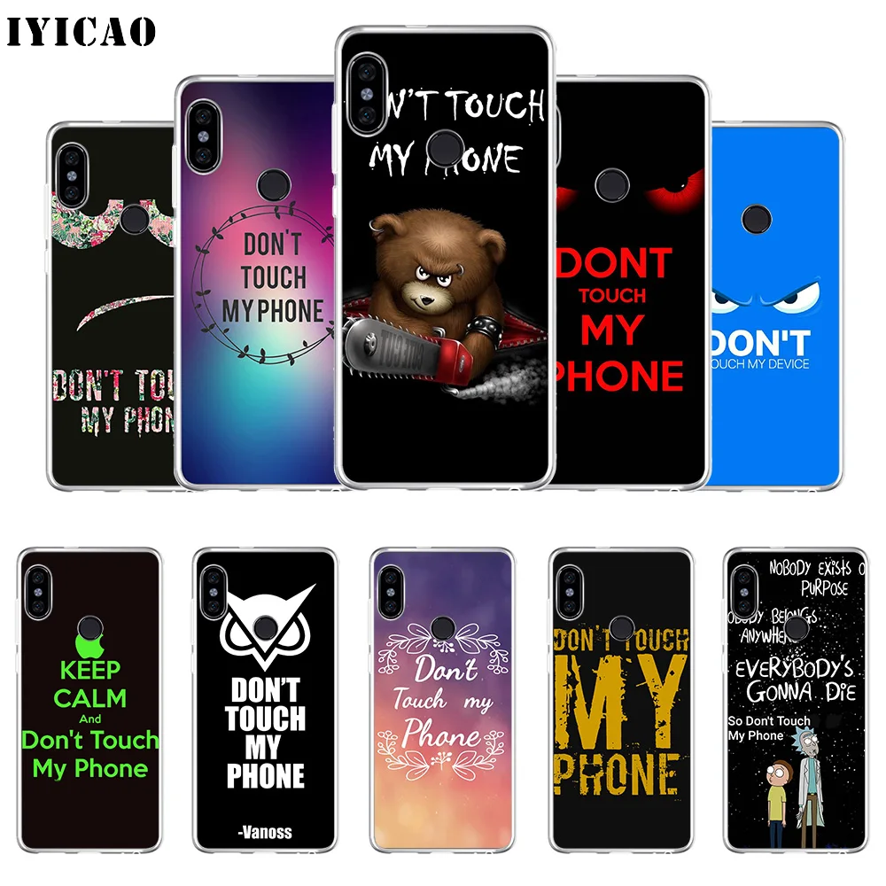 IYICAO dont touch my phone Мягкий силиконовый чехол для телефона Xiaomi Mi 9 8 SE 6 A1 A2 Lite F1 MIX2S MIX3 TPU