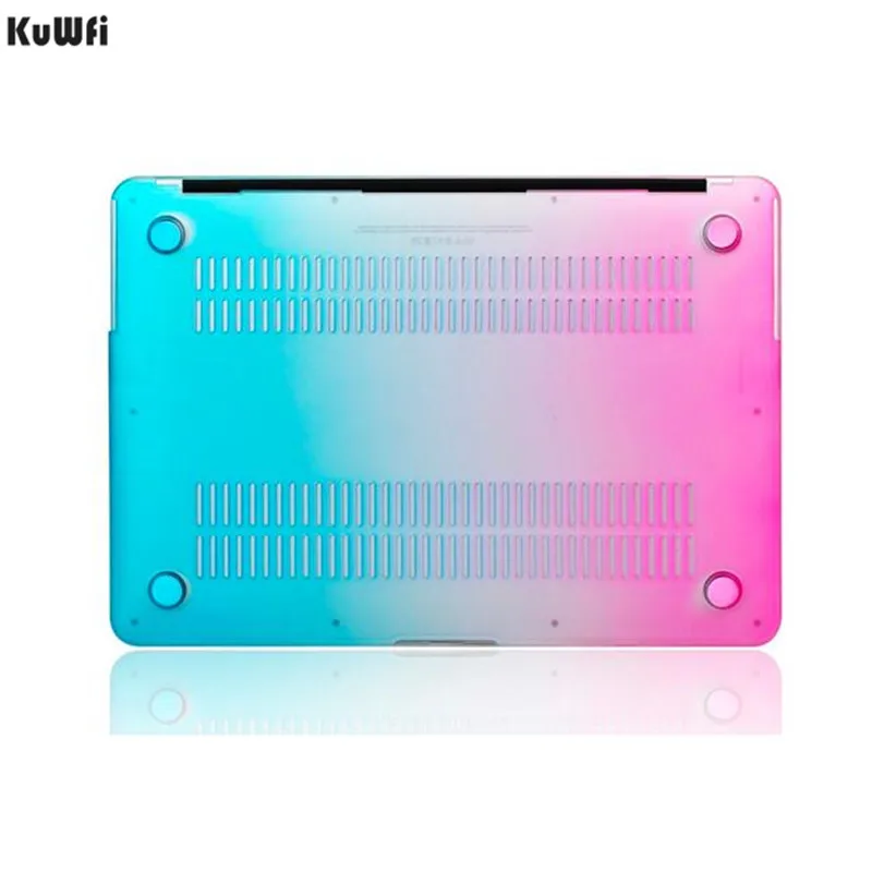 KuWFi Радужный защитный чехол книжка для ноутбука Macbook air 13 pro retina 12 11 15 жесткий без