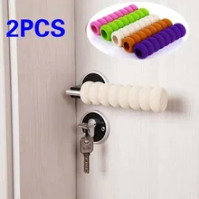 2 шт дверные ручки накладки Чехлы для маленьких детей Защитный дверные ручки спиральные анти-столкновения ручка набор домашней безопасности украшения случайный цвет