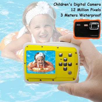 

HD Mini 12M 32G LCD Cartoon Camera Kids Birthday Gifts Underwater Photo Waterproof Anti Shock Digital Camera for Swimming Toy