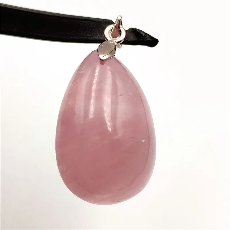 

Genuine Natural Rose Quartz Pendant Water Drop Pink Stone Party Anniversary Gift 29x19x11mm Crystal Accessories Jewelry Pendant