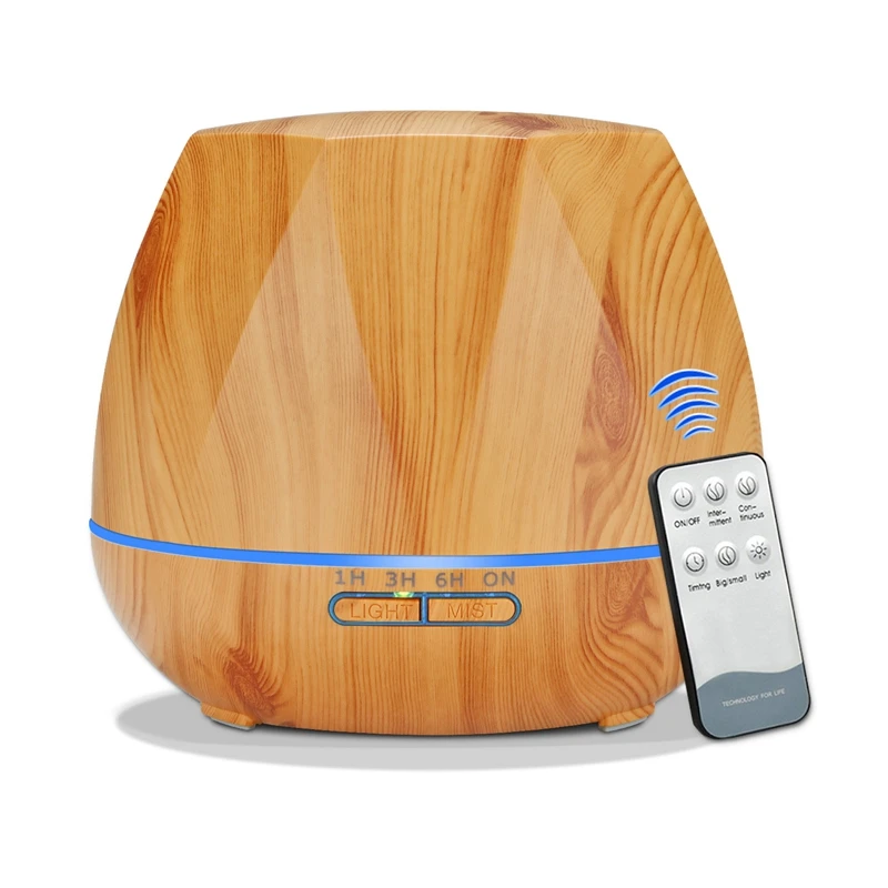 

500Ml Remote Control Aroma Diffuser Ultrasonic Cool Mist Humidifier Air Purifier 7 Color Change Led Night Light For Office Hom