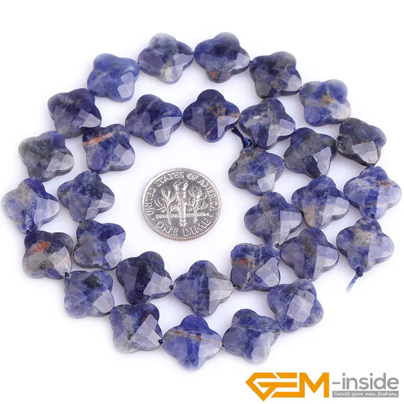 13mm Natural Stone Faceted Flower Bead For Jewelry Making Strand 15 inch 31pcs Lapis Lazuli Agates Jades Jaspers Obsidian
