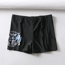 Мужские купальники с принтом черные шорты для пляжа