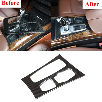 

Carbon Fiber ABS Chrome Central Control Panel Decorative Panel Trim For BMW X5 E70 2008-2013 Car Accessories For LHD