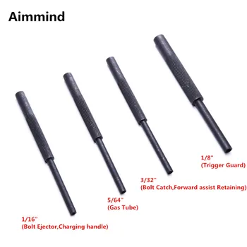 

4pcs AR15 Gunsmithing Armorer Steel Roll Pin Starters Pin Punch Tool Hollow End 1/16 5/64 3/32 1/8 Ultimate Arms Gear