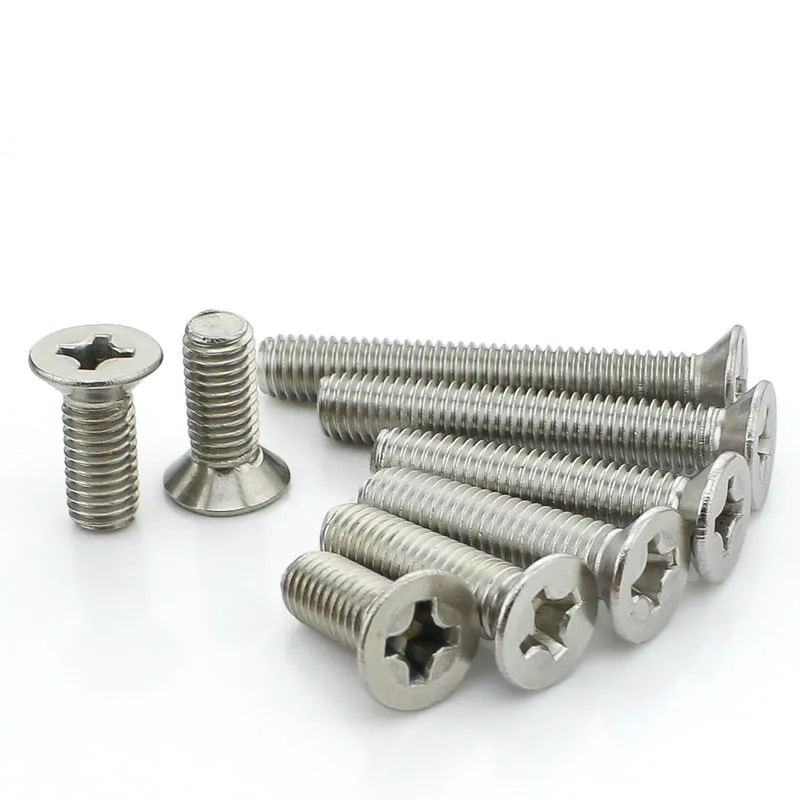 304 Stainless Steel Countersunk Head Screws Cross M6*18in Bolts from