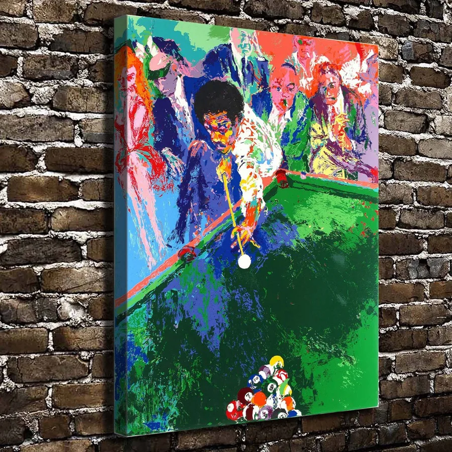 A1837 LeRoy Neiman Красочные абстрактные игры бильярд HD холст печать украшение дома