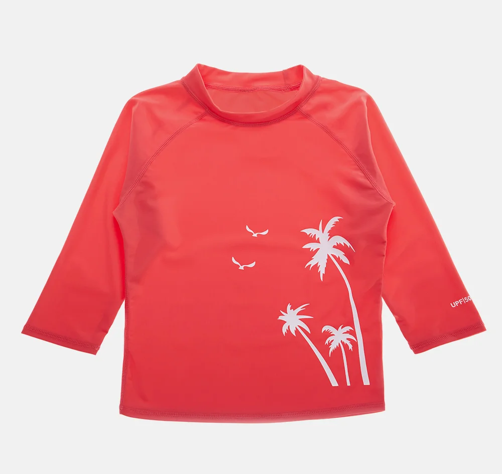 Anfilia/Детская рубашка Рашгард купальный костюм Одежда для купания с цветочным принтом Топ с рашгардом UPF 50+ купальные рубашки спортивная одежда для купания