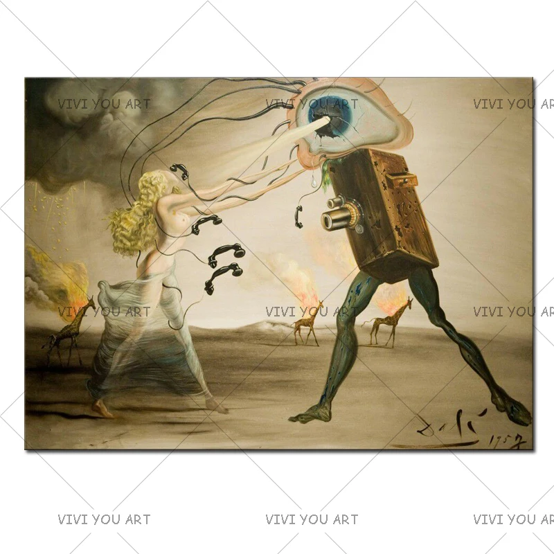 Знаменитая картина на стену The Metamorphosis of Narciso Dali маслом 100% ручная работа красивая