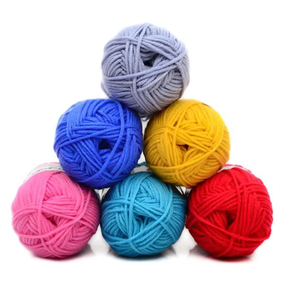 4 Shares Combed Milk Cotton Yarn Comfortable Wool Blended Yarn Apparel