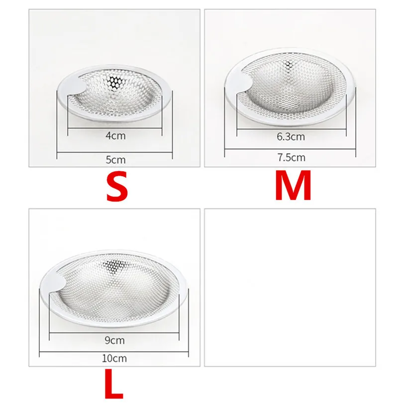 Kitchen stainless steel Water Sink Strainer drain filter plug Cover Floor Drain Plug Bath Catcher Drain Plug (3)
