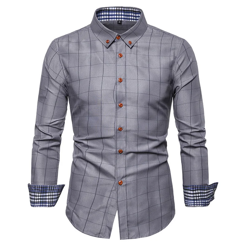 

Plaid shirts Men 2019 New Fashion Cotton Long Sleeved Summer Casual Men Shirt camisa masculina Mens Dress Shirts