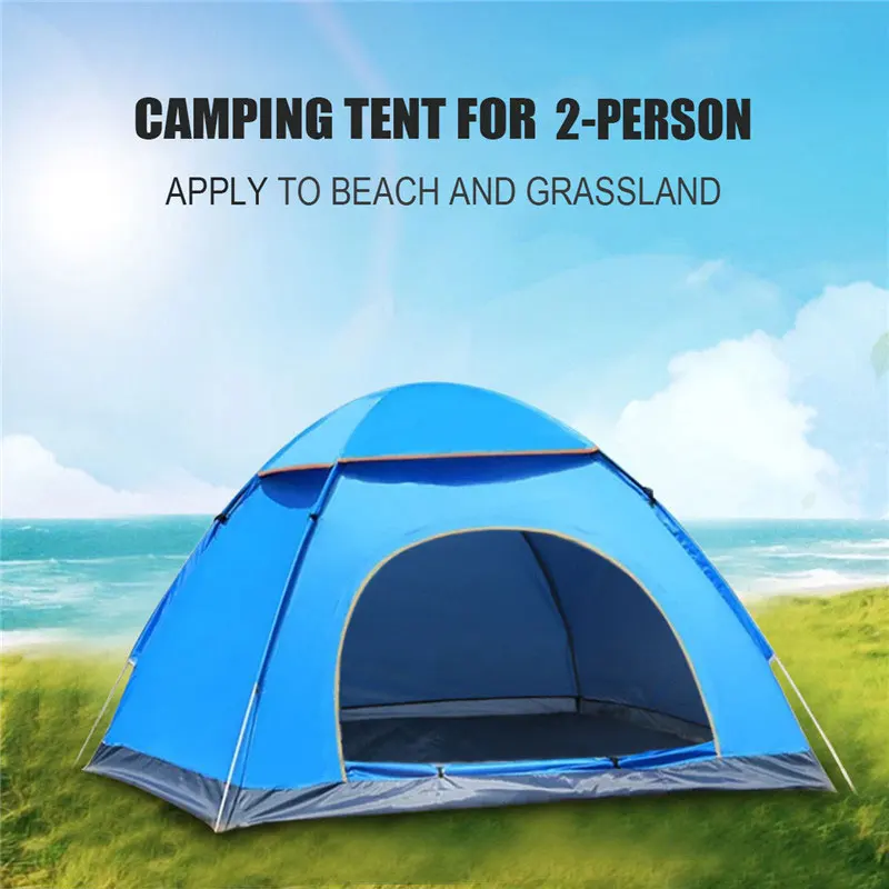 

Portable Outdoor Automatic Tents Throwing Pop Up Waterproof Camping Hiking Tent Large Space UV Protection Sun Shelter Beach Tent