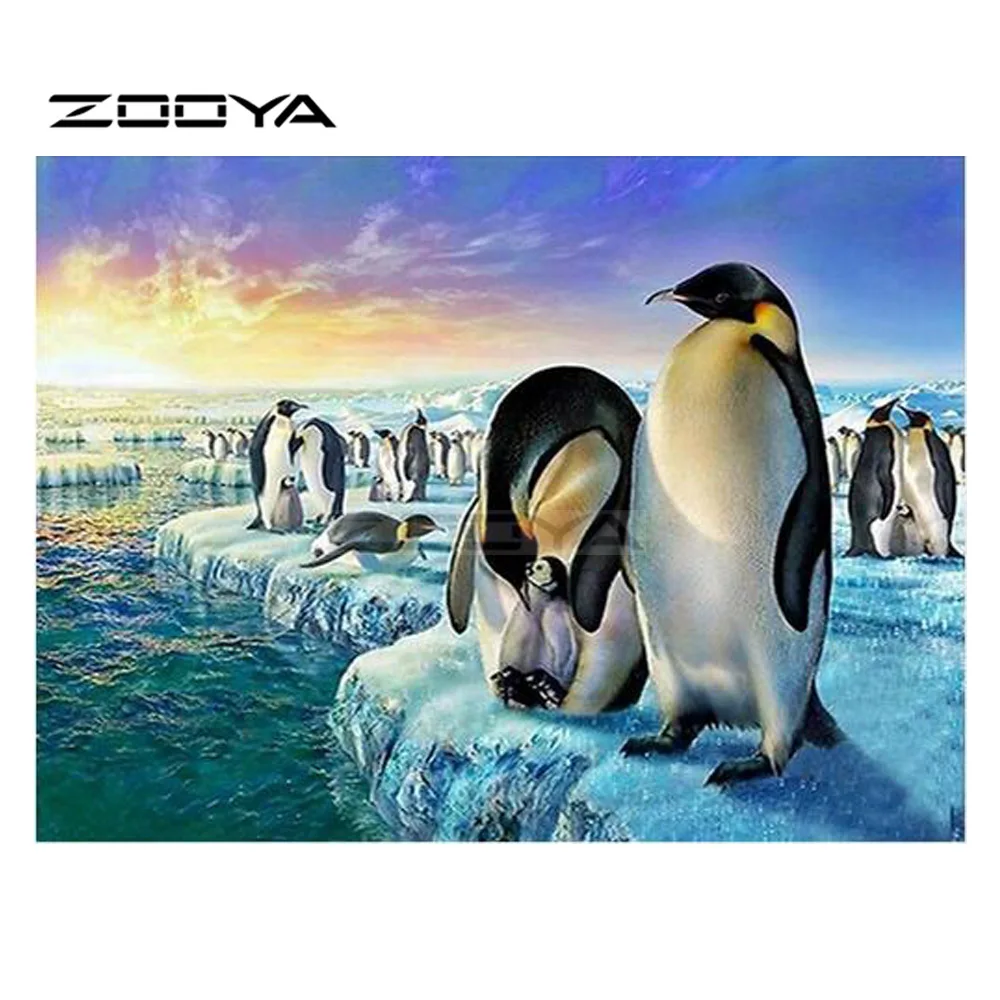ZOOYA новинка 2019 алмазная вышивка наборы крестиков Пингвин живопись вышитые Стразы