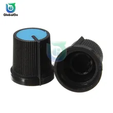 10pcs/Lot WH148 Potentiometer Knob Cap 15X17mm 6mm Shaft Hole AG3 Blue mixer fader knob cap word shouted hole width 8mm red and blue and yellow lime