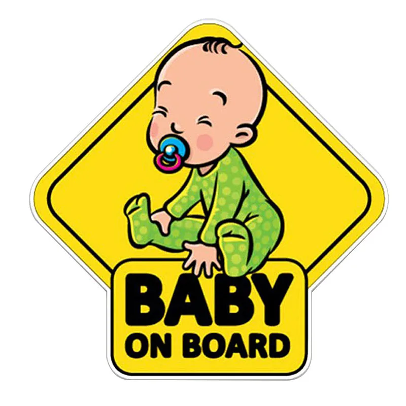 14.7*14.7CM Car Sticker Lovely Cartoon BABY ON BOARD Colored Graphic Decoration | Автомобили и мотоциклы