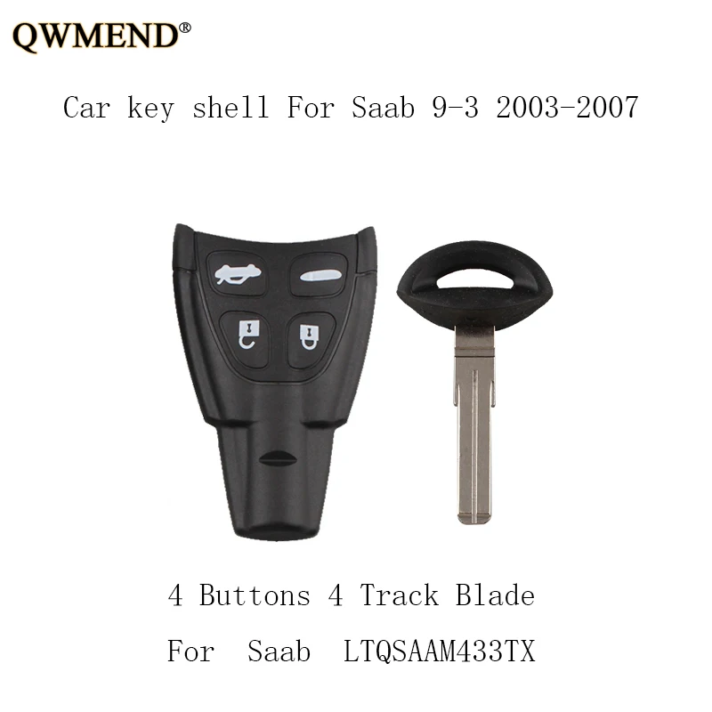 QWMEND дистанционный Автомобильный ключ оболочка для SAAB 9 3 5 2003 2004 2005 2006 2007 2008 2009 2010