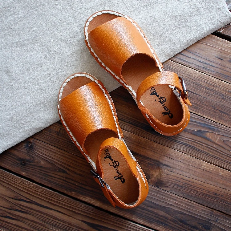 pure leather sandals