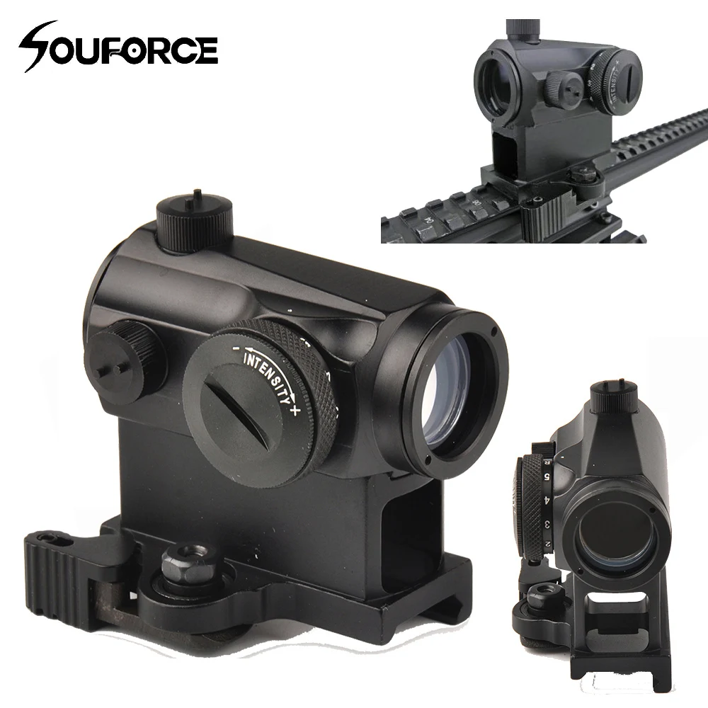 

1X24 Mini Rifescope Sight Illuminated Sniper Red Green Dot Sight With Quick Release Red Dot Scope Mount For Hunting Air