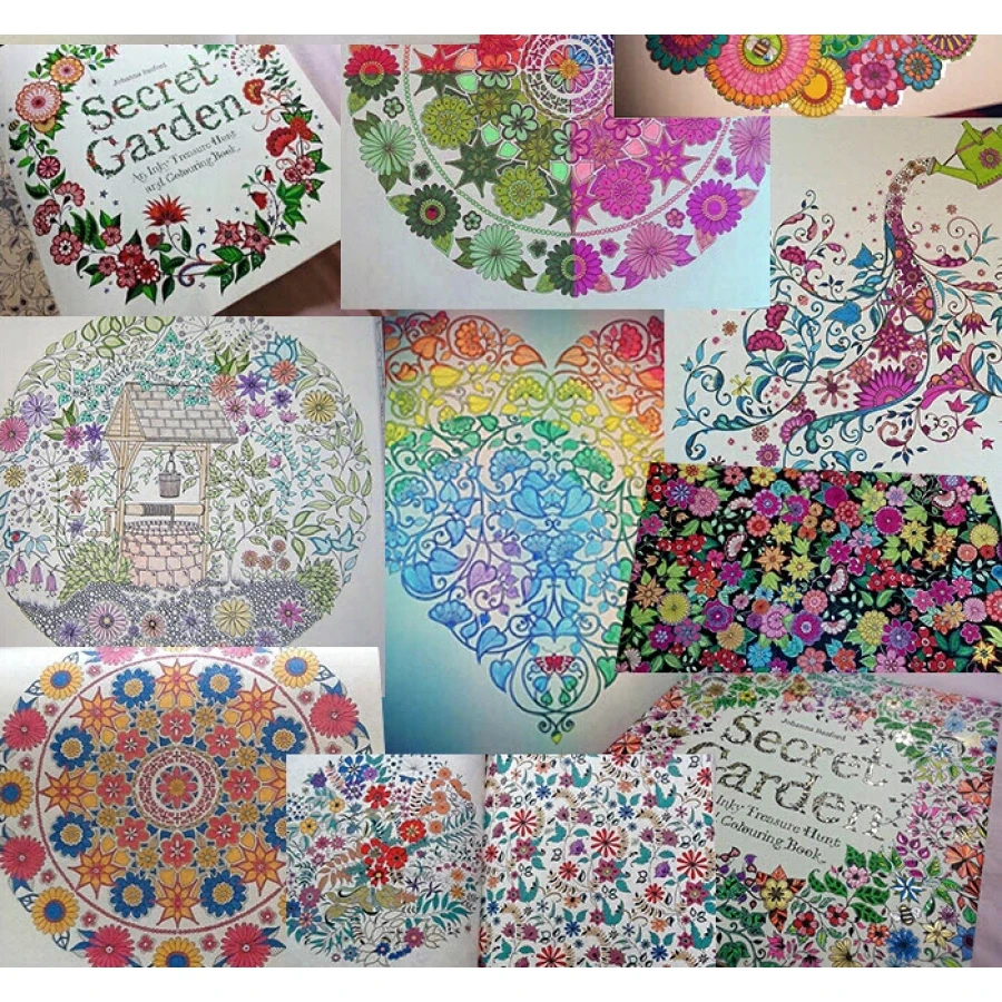 Secret garden coloring books for adults jardim secreto byJohanna
