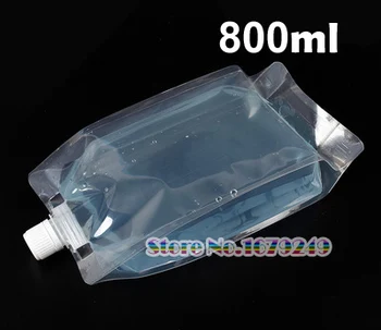 

800ml Stand up Plastic Drink Packaging Spout Bag Pouch for Beverage Liquid Juice Milk Coffee Water