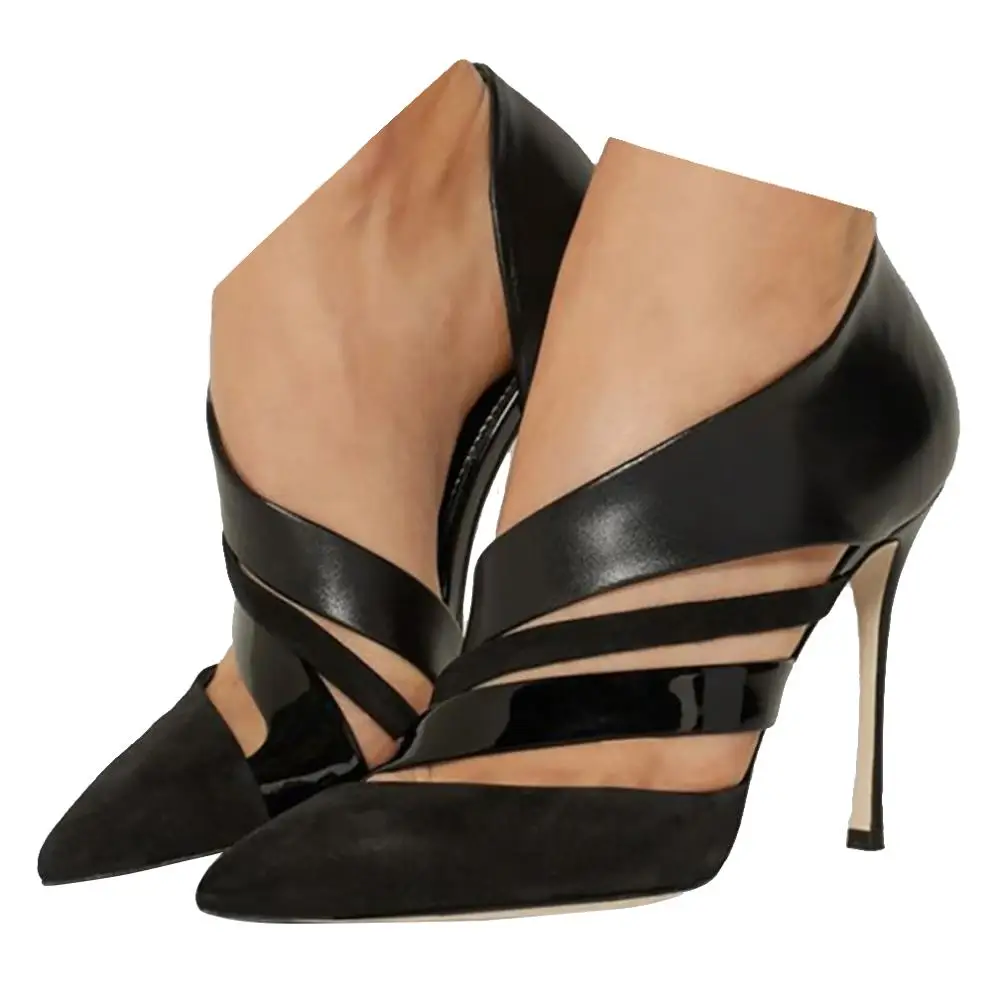 

Handmade Ladies High Heel Pumps Slip-on Cut-out Dress Shoes Popular Daily Wear Fashion Stiletto Evening Shoes D041