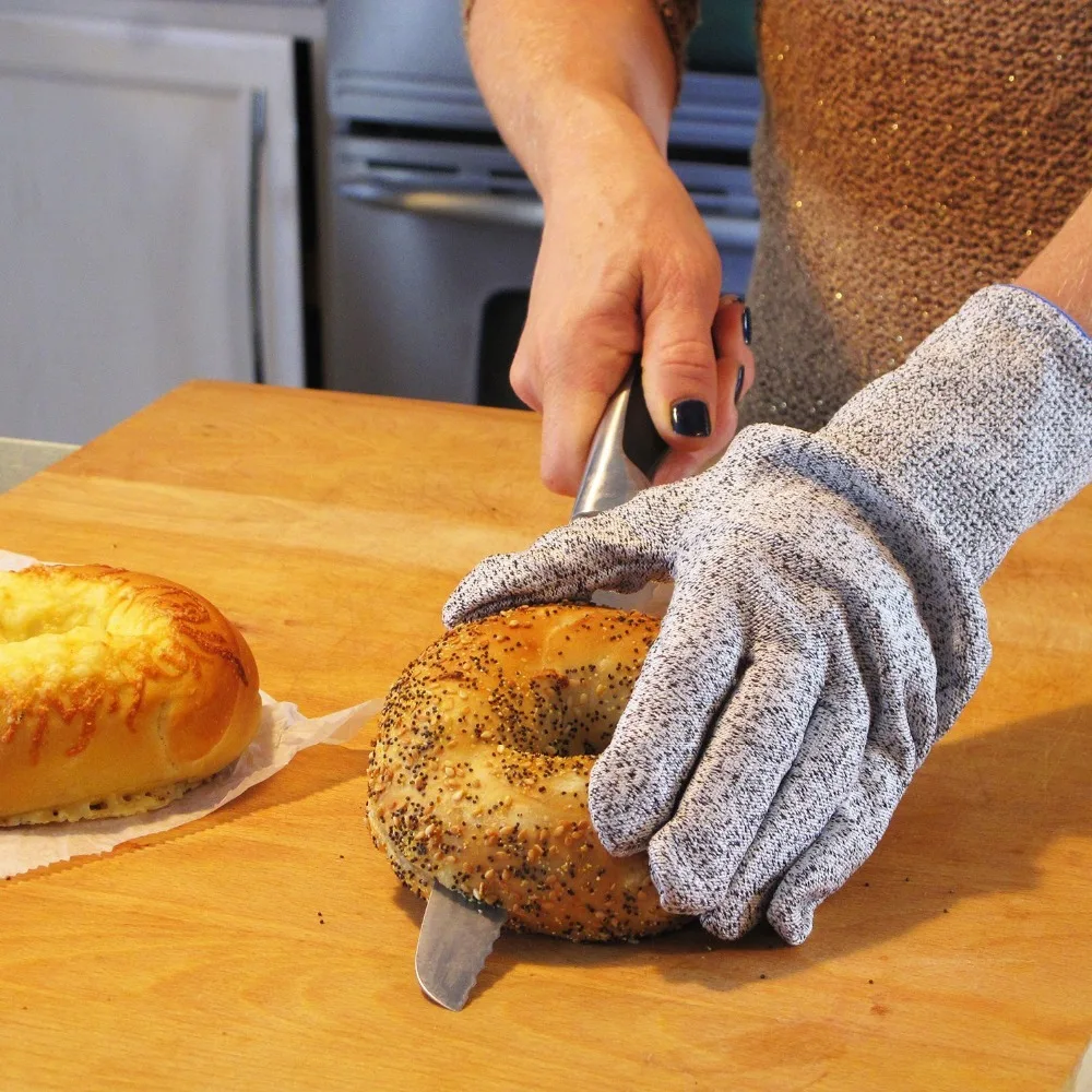 Устойчива К Порезам Перчатки Еда Класс 5 уровень защиты Анти-вырезать перчатки для Кухня домашней работы резки