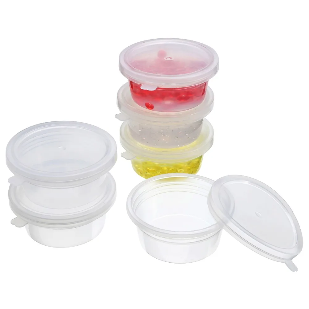 

6/12Pcs Slime Storage Clear Containers Plastic Storage Box With Lids For All Your Glue Putty Foam Ball Mayitr