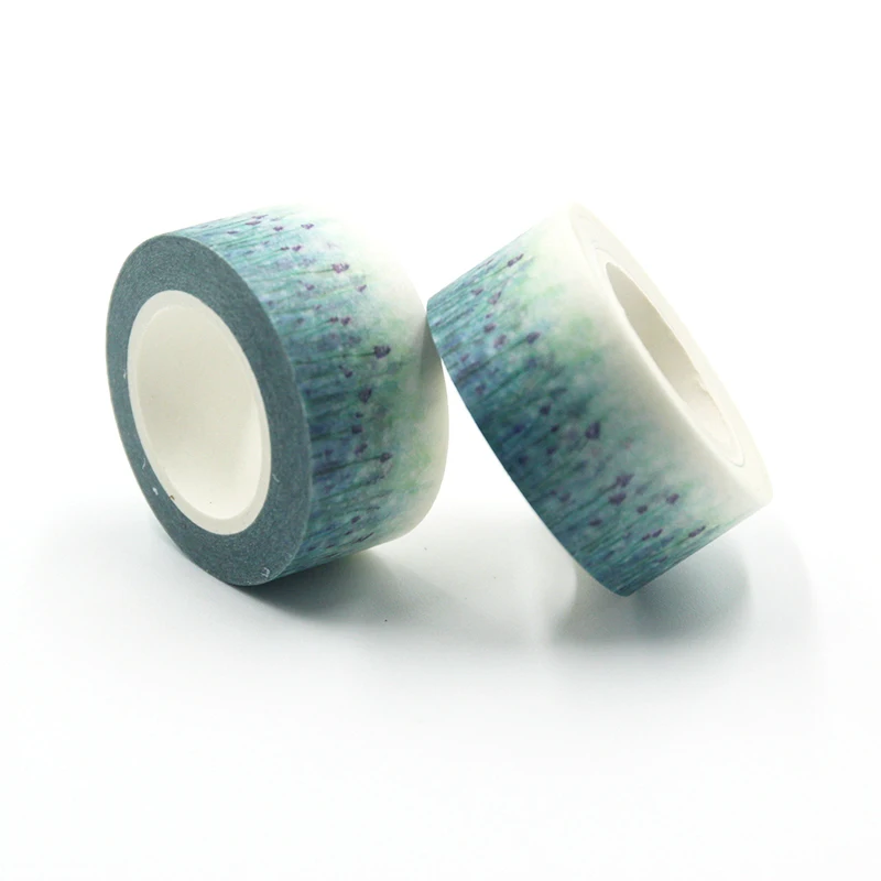 

1pc New Lavender Flower Washi Paper Masking Tapes For Scrapbooking DIY Stickers Decorative Adhesive Tape Crafts Gift Wrapping