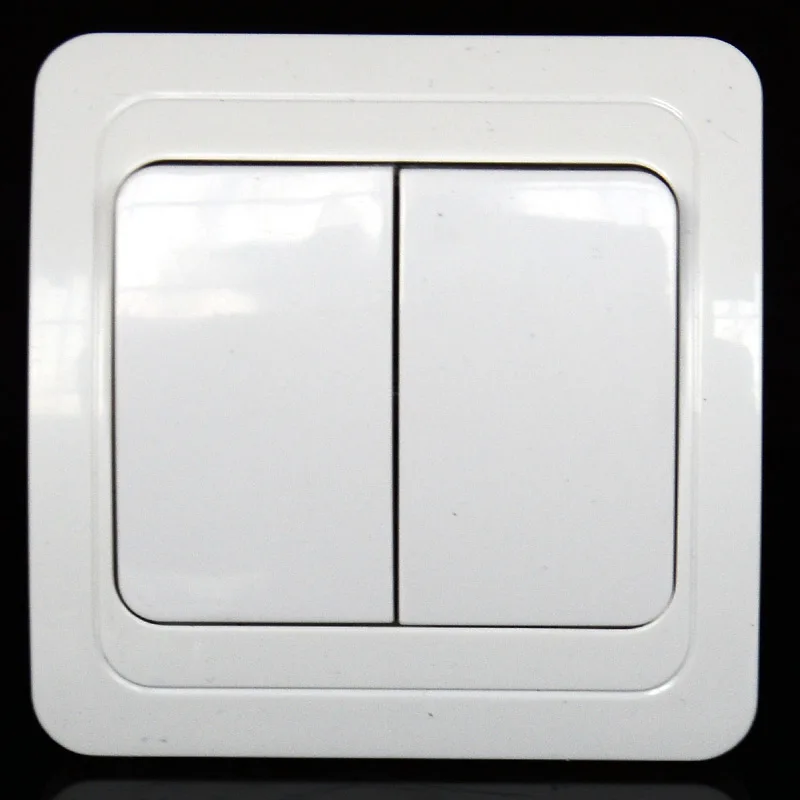 

The European standard high quality 2 gang 1 way switch has CE authentication
