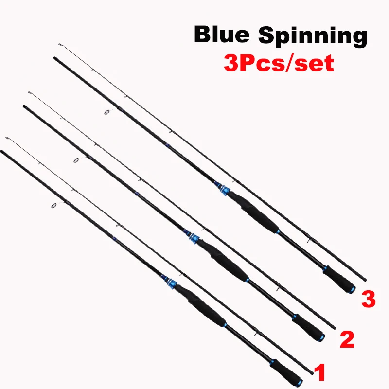 3 шт./компл. 1,8 м 2,1 М удочка 2 секции приманка стержень из углеродистого волокна литые стержень хорошее качество удочка EVA ручка - Цвет: Небесно-голубой