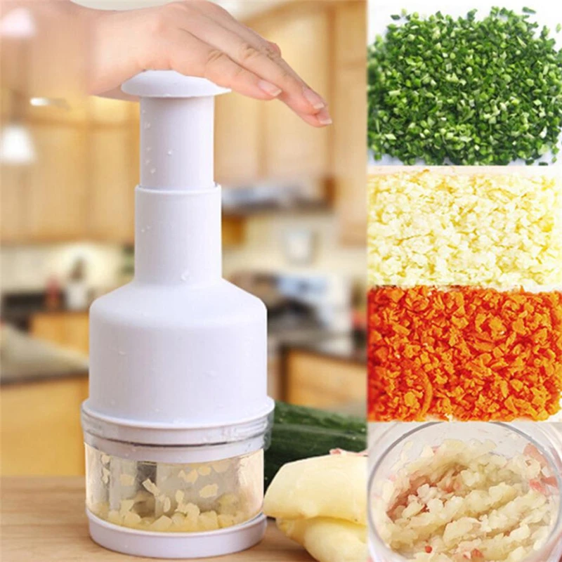 

2018 New Practical Vegetable Garlic Onion Pressing Chopper Dicer Peeler Cutter Kitchen Tool Easy operation hot tool C0323#30