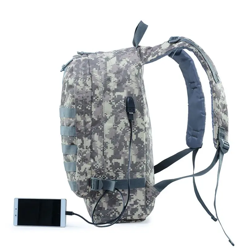

Man Army Tactical Backpacks USB charging hole Military Assault Bags Outdoor 3P Molle Pack For Trekking Camping Hunting Bag