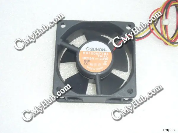 Подлинный для SUNON KD1206PTB1 TM.LL 12 В постоянного тока 2 Вт 3-контактный 3-проводной 6025