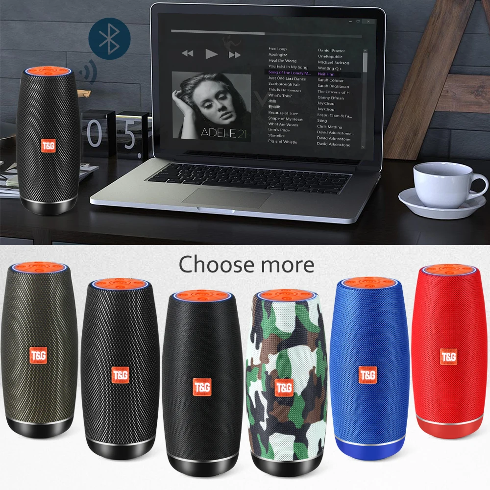 TOPROAD Bluetooth динамик 10 Вт беспроводной Hifi стерео Колонка ткань сабвуфер портативные