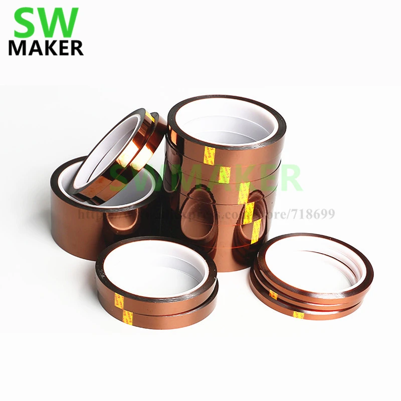 

SWMAKER 33m Various sizes Kepton Tape High Temperature BGA Heat Resistant Polyimide Reprap 3D Printers High Quality