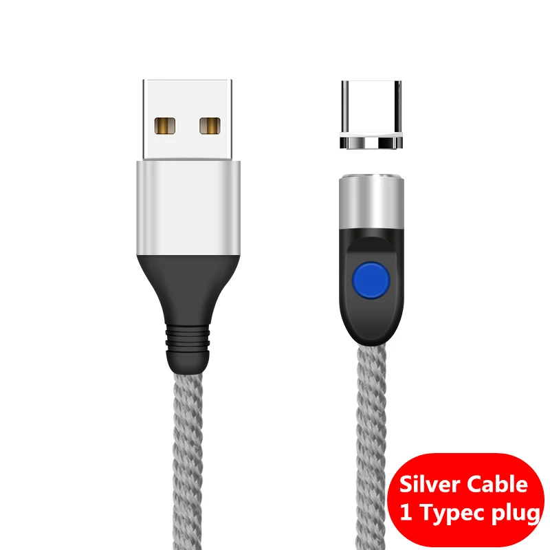 KingFriend Магнитный Кабель Micro-Usb для быстрой зарядки Тип usb C кабель магнит Зарядное устройство для передачи данных кабель для зарядки Usb шнур для samsung Xiaomi - Цвет: Silver USB 1Typec