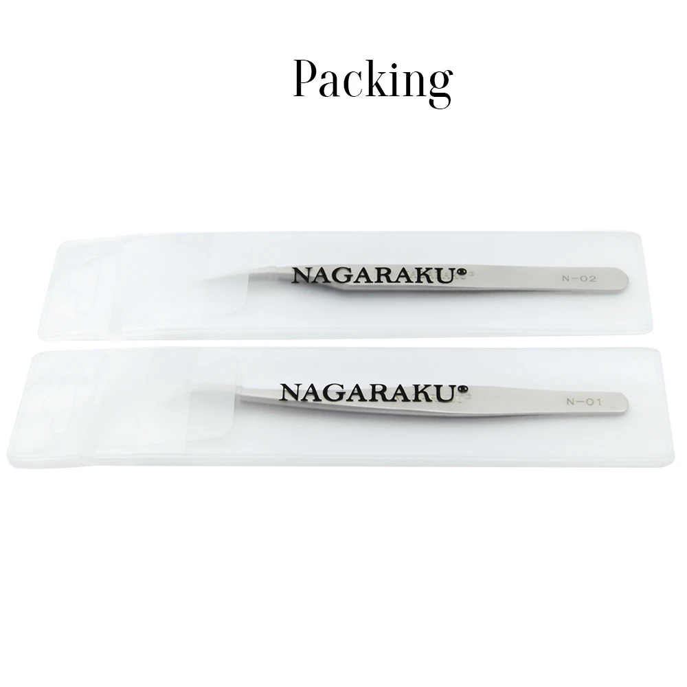 NAGARAKU Eyelash Extension Tweezers Professional Accurate Volume Classical Stainless Steel Makeup eyelash tweezers