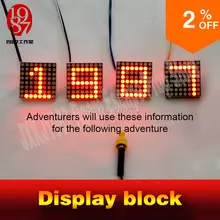 Display block for room escape puzzle devices when magnetic close to get display hidden mysterious clues