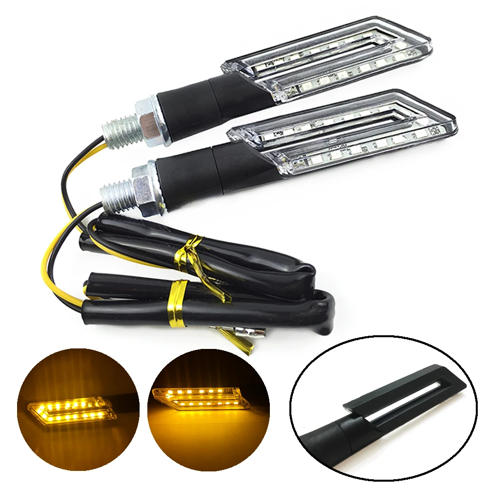 

2PCS Motorcycle Turn Signals Indicators Lights Moto LED Blinker Blinker Amber Flashing Light Universal For Harley Honda Suzuki