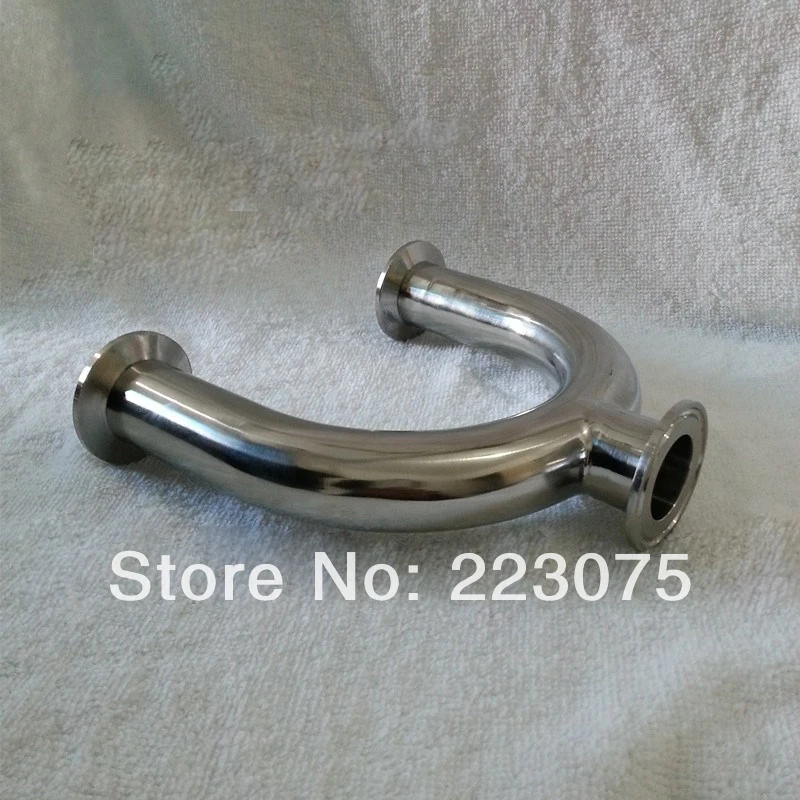

New arrival Stainless Steel SS304 quick install OD 57mm Sanitary Clamp connection 3 ways U Pipe Fitting