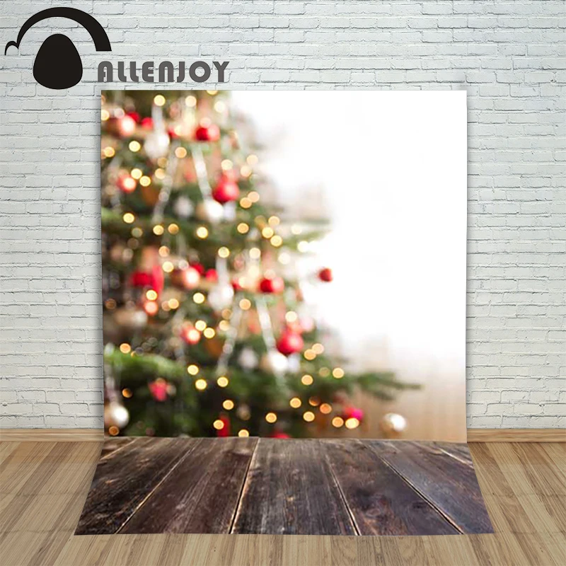Allenjoy виниловые фотообои для фотостудии Рождественская деревянная елка блеск фон
